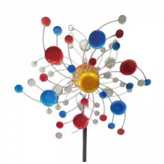 Patriotic Spheres Solar Garden Stake